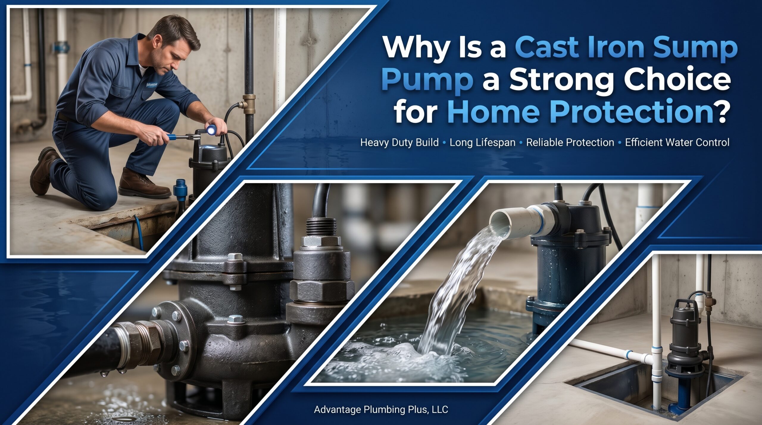 cast iron sump pump